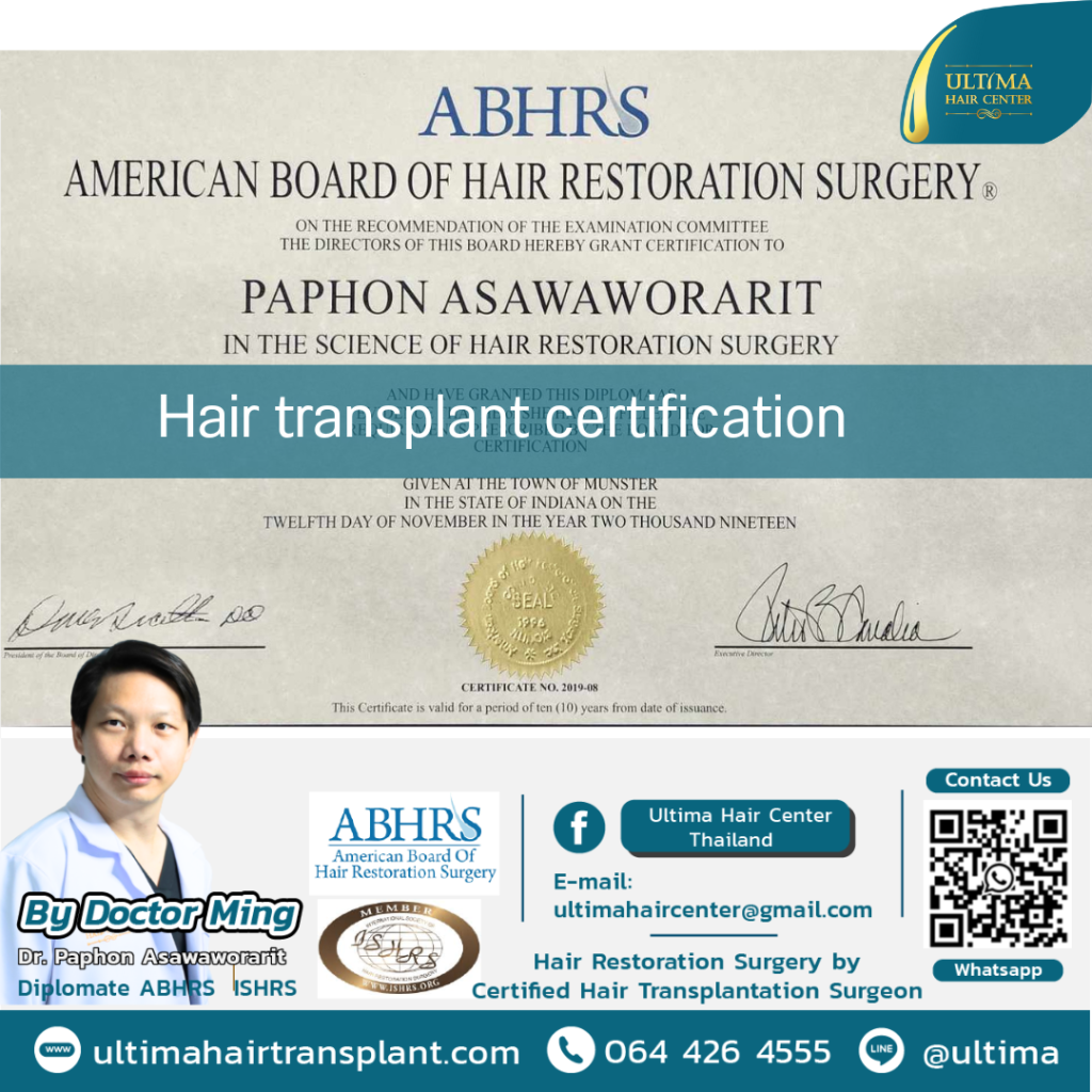 Hair transplant certification Hair transplant certification